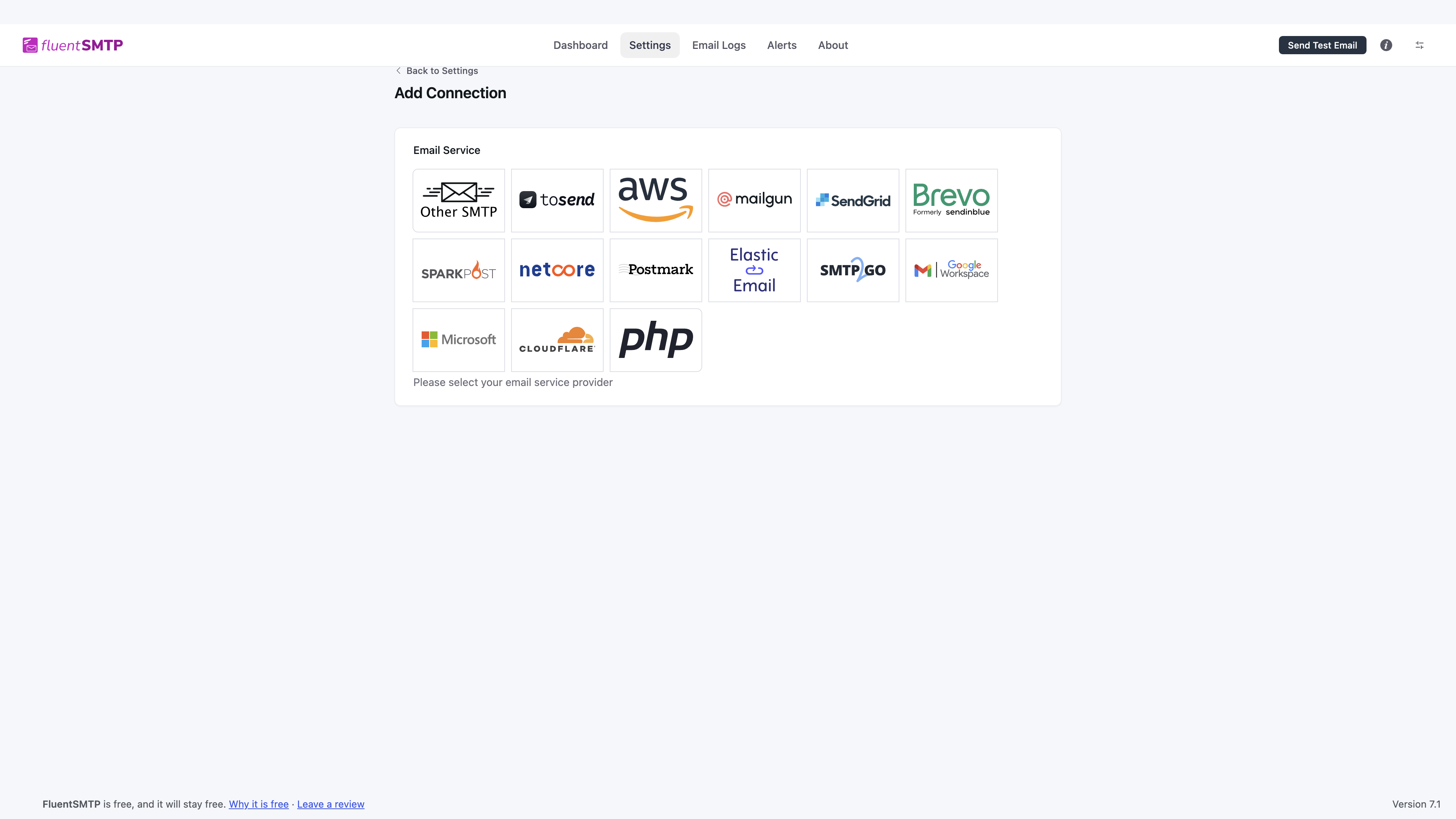 Provider picker on Add Connection