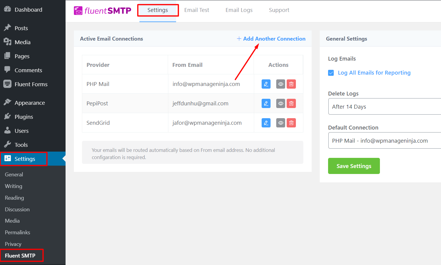 Configure SparkPost in Fluent SMTP to Send Emails