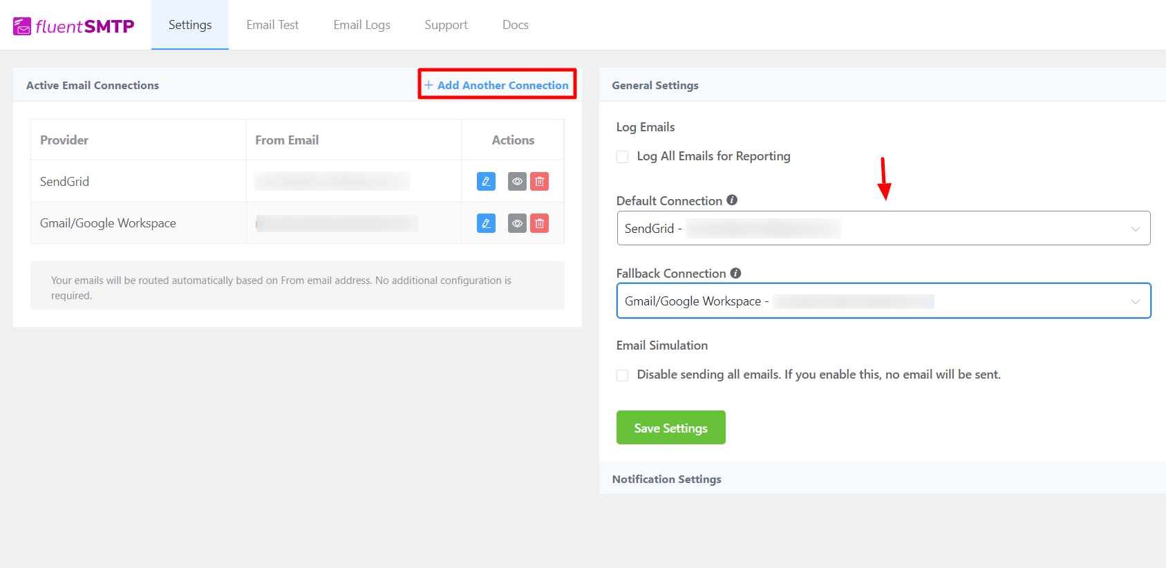 Using Multiple SMTP Connections with Fluent SMTP - FluentSMTP