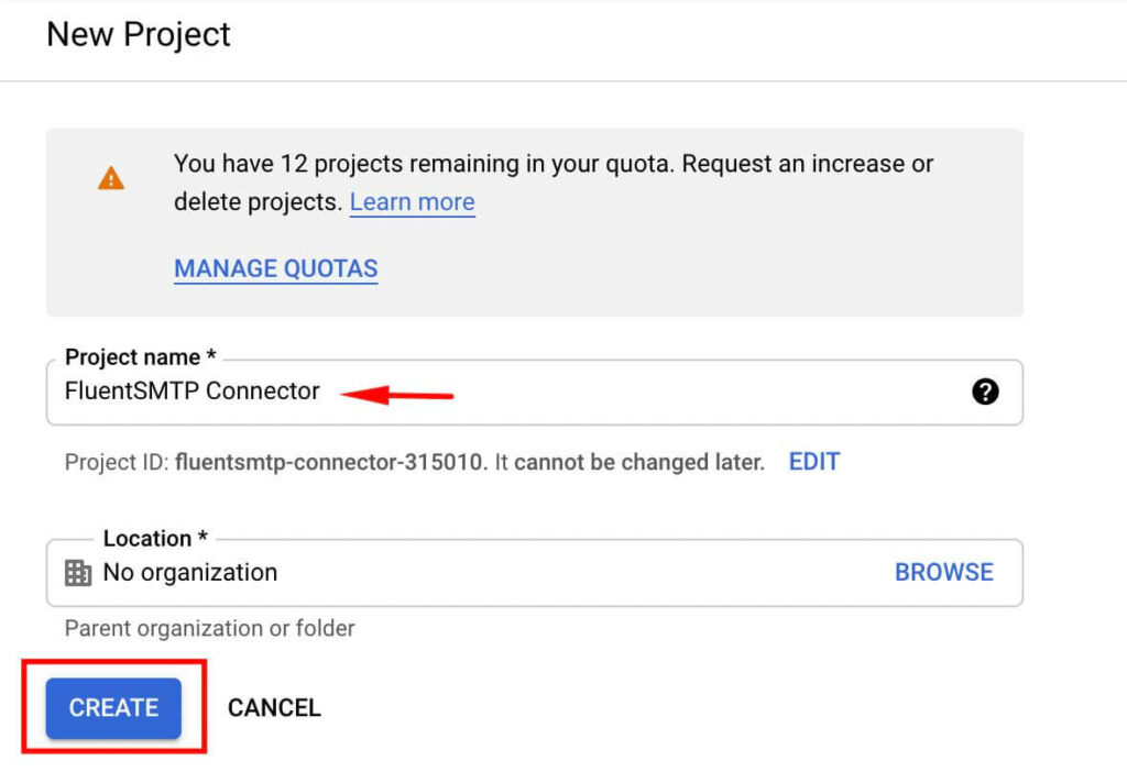 Give-a-Project-Name-and-Create-Google-Cloud-Platform-with-Fluent-SMTP