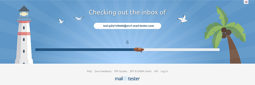 Mail-tester checking deliverability score