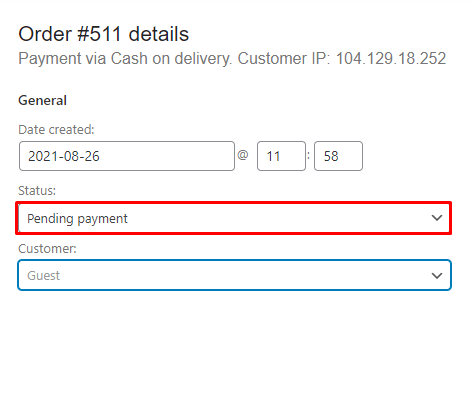 how to check woocommerce order status