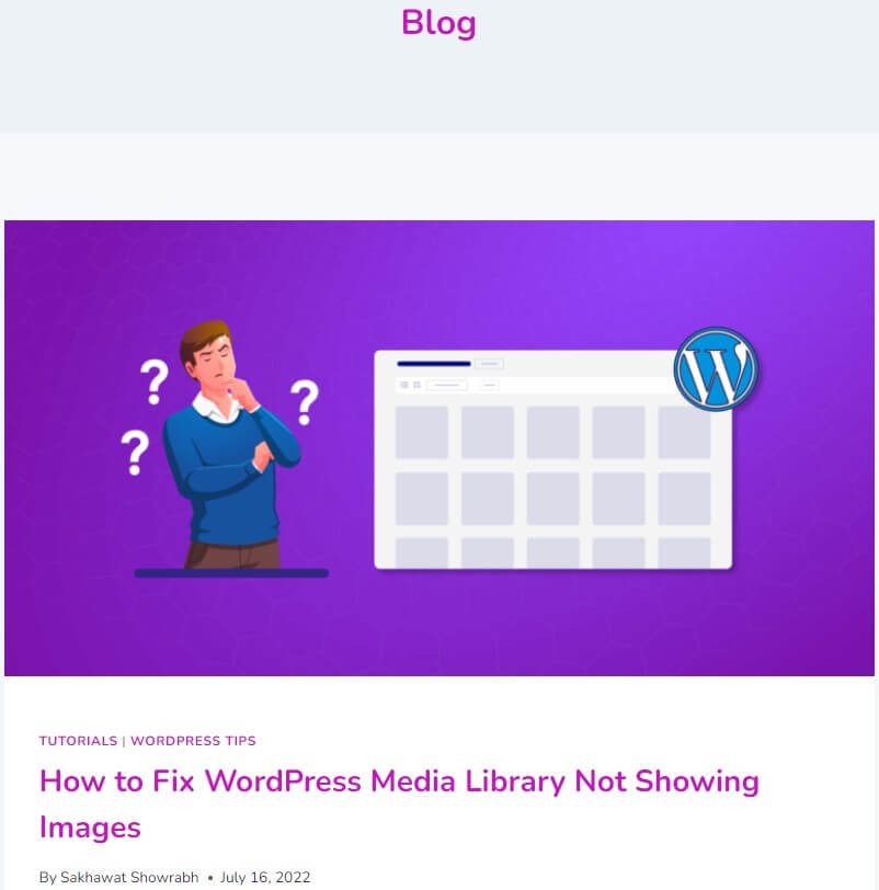 What is WordPress blog featured image?