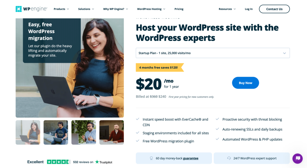 WP engine WordPress hosting