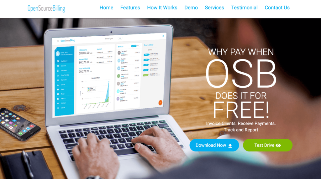 OpenSourceBilling invoicing and billing software