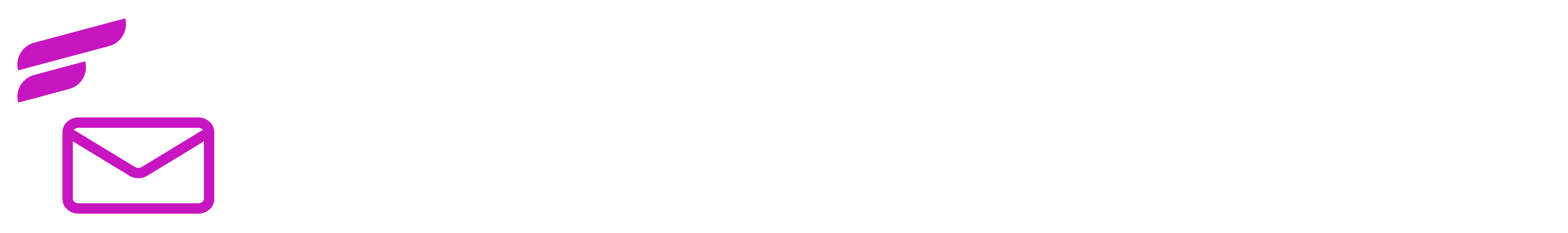 fluentcrm logo tagline color white