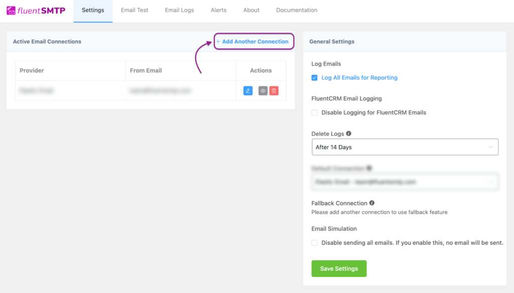 multiple smtp connection with fluentsmtp