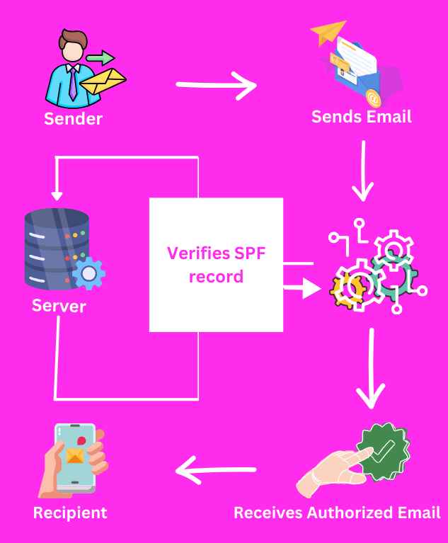 SPF record working process 