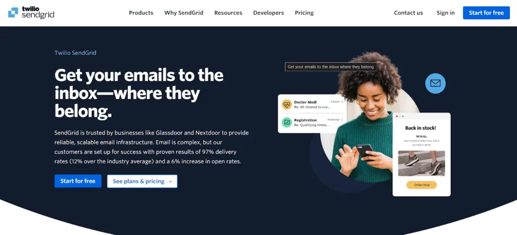 sendgrid transactional email api service