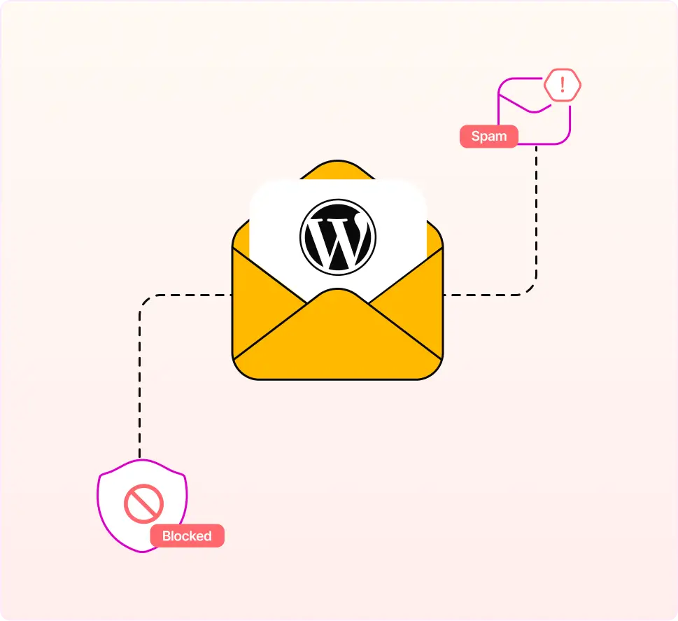 how wordpress emails fail