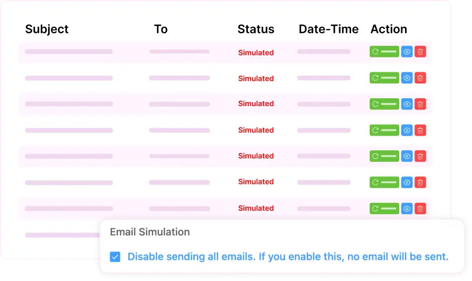 email simulation