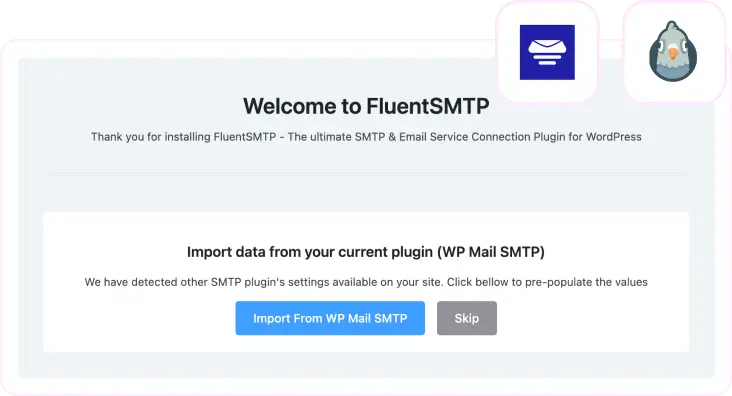 fluentsmtp migration prompt