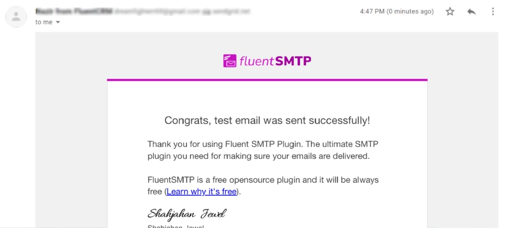 test email preview of fluentsmtp