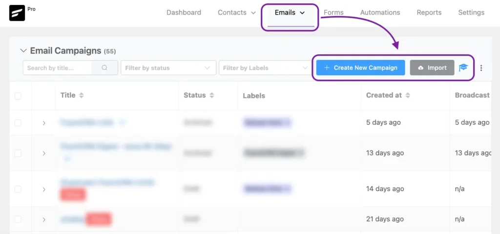 create email campaign