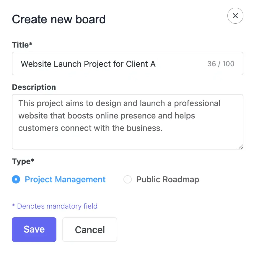 Create Your Project board with Clear Goals 2
