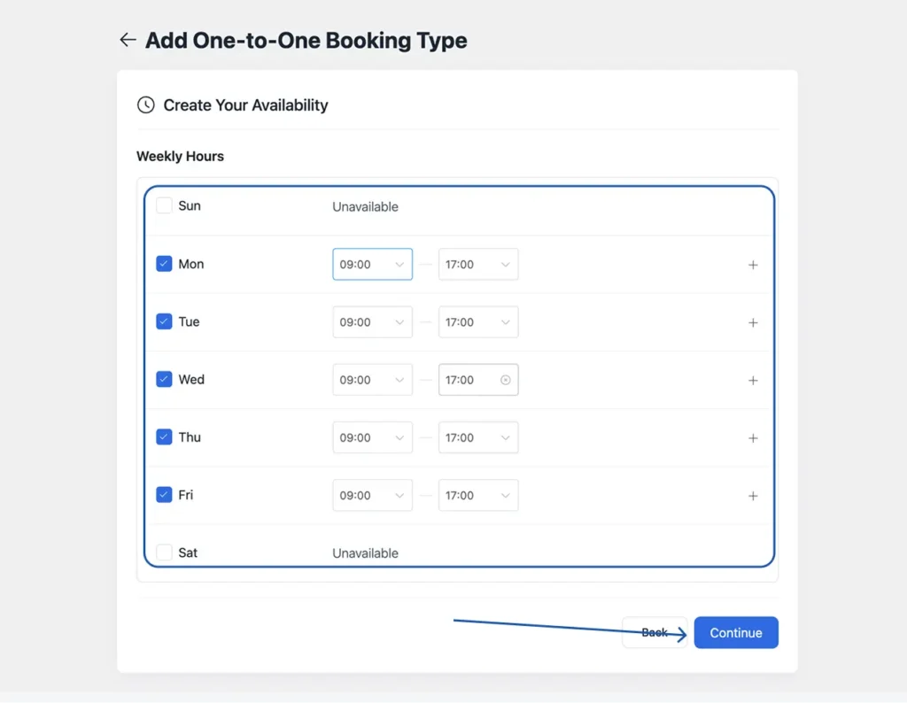 set availability