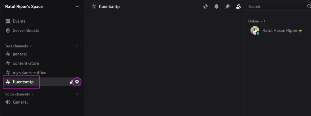 discord channel setting