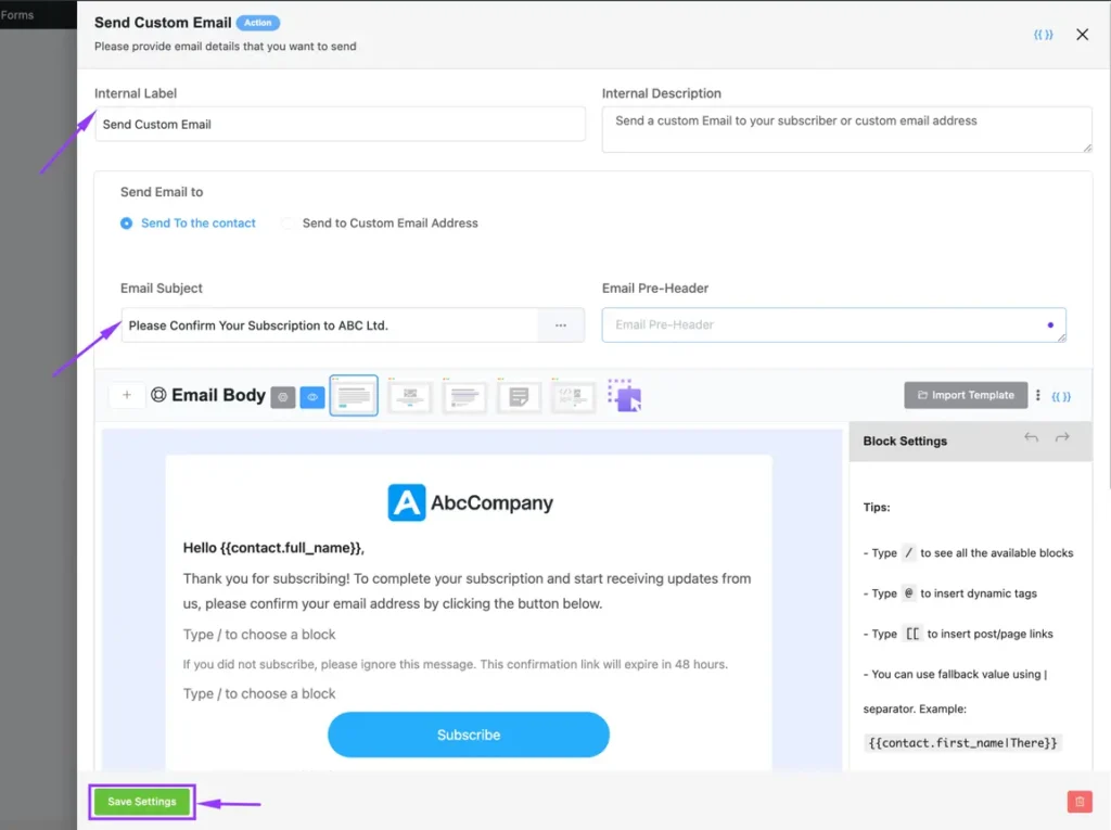 Send the Confirmation Email 2