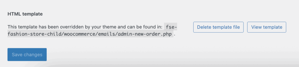 Template design override in WooCommerce Email