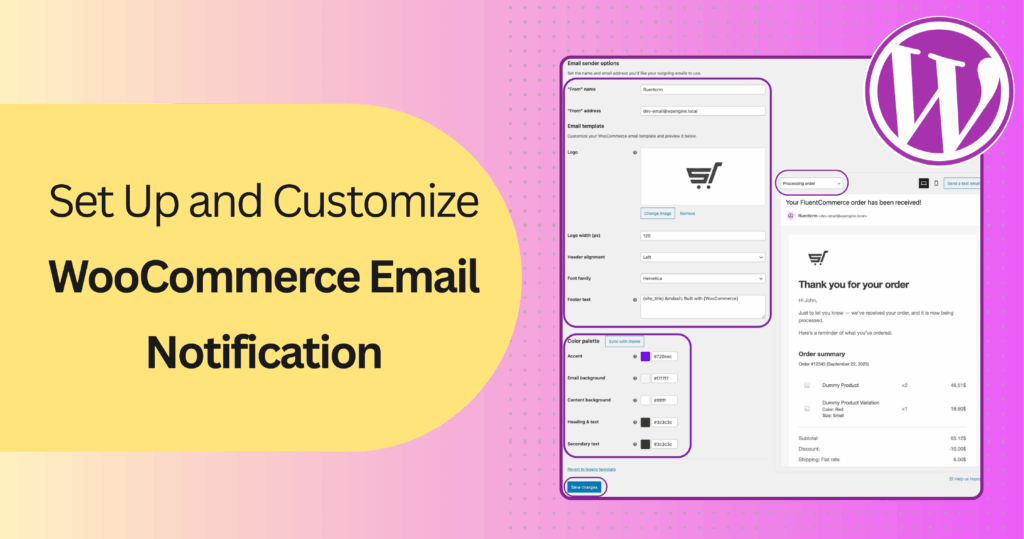 Set Up and Customize WooCommerce Email Notifications