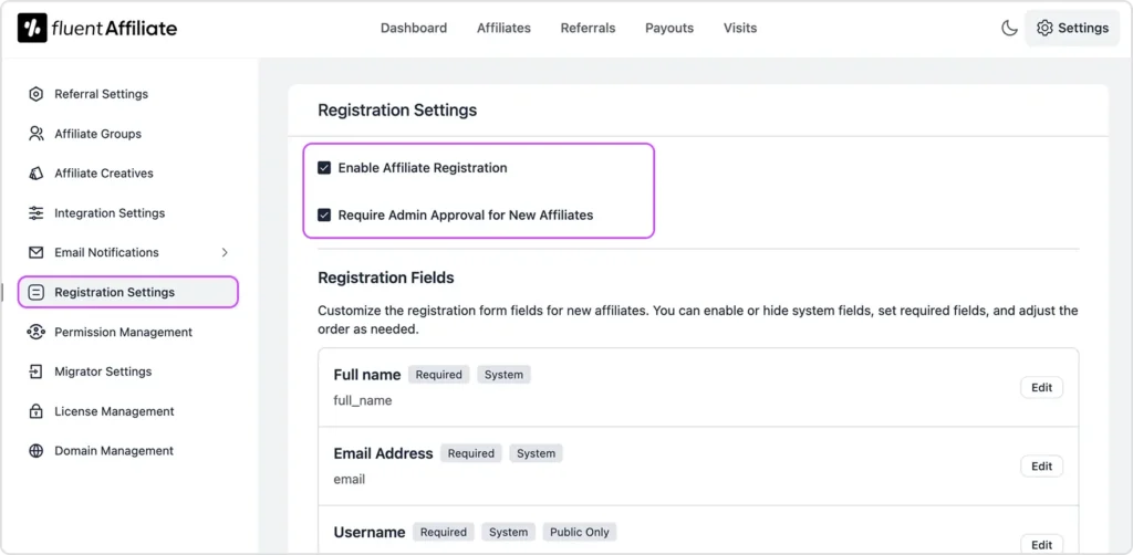 Set Up Your Affiliate Registration