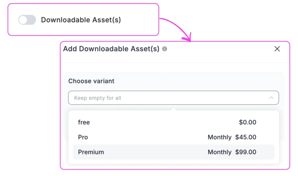 Add Downloadable Assets and Media