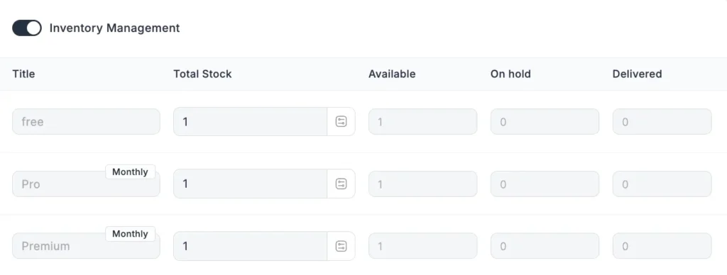 Enable Inventory Management