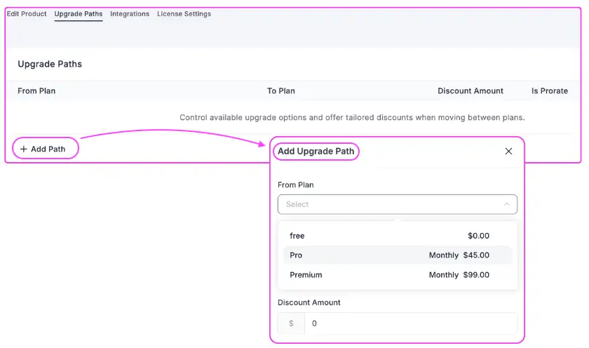 Configure Upgrade Paths