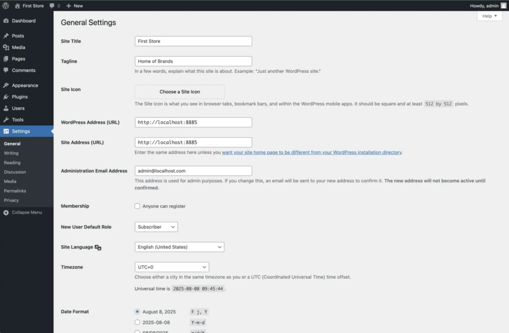 Configure basic settings