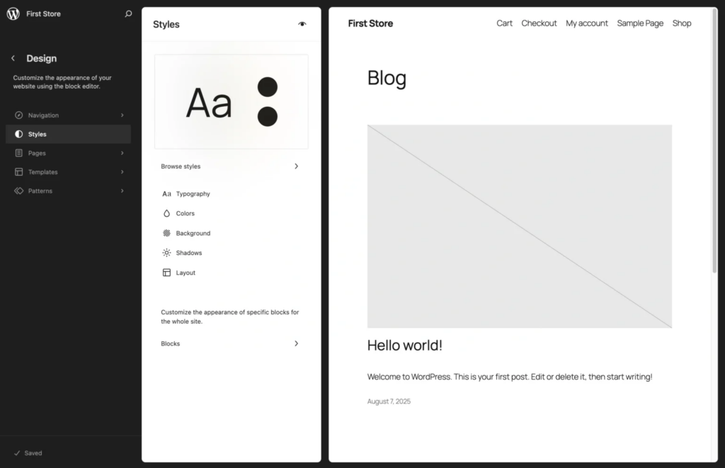 Customize your theme