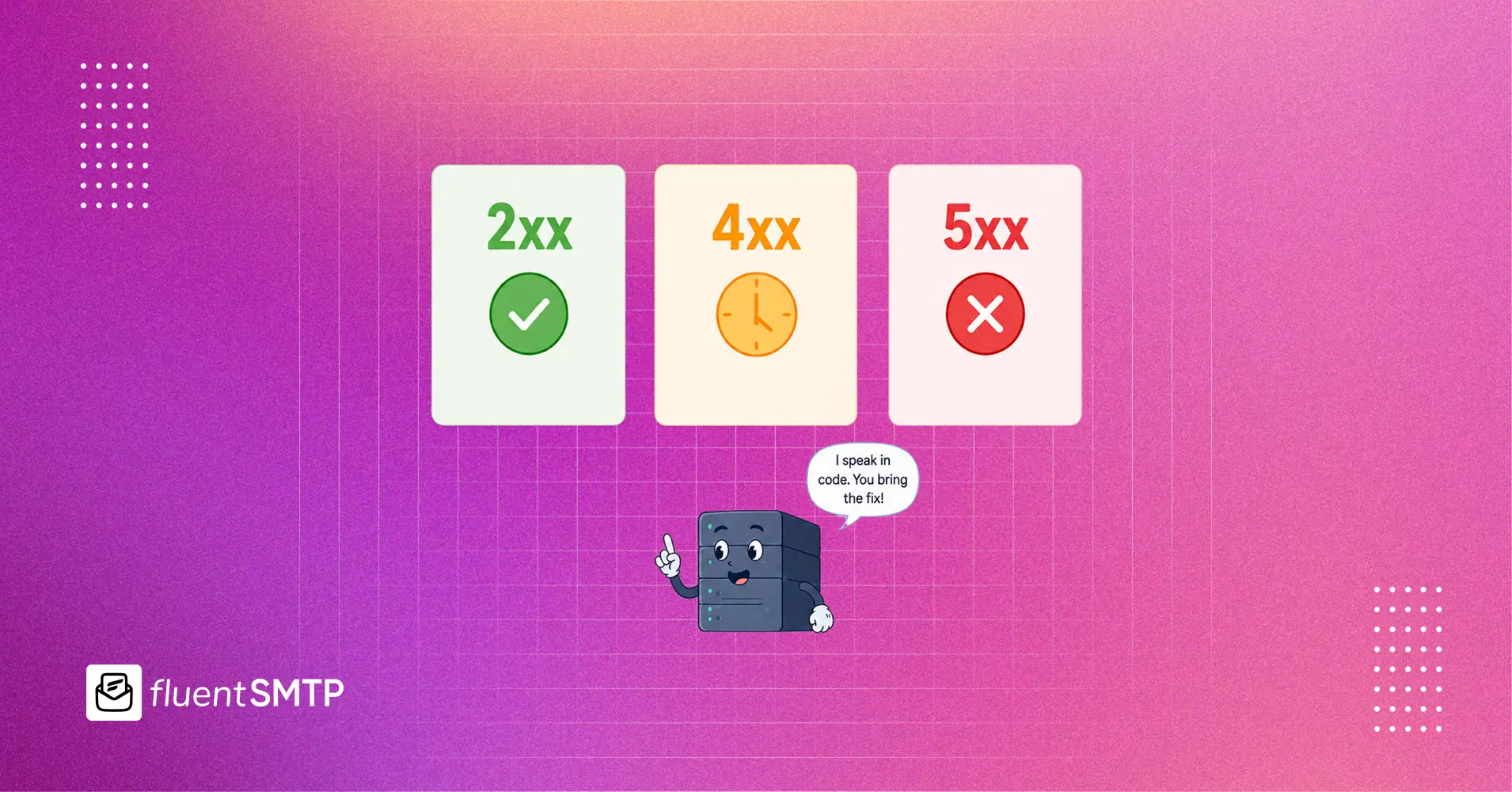 HTTP status codes (2xx, 4xx, 5xx) with talking server.
