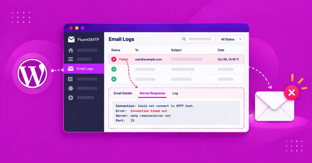 Could not connect to SMTP host error in WordPress